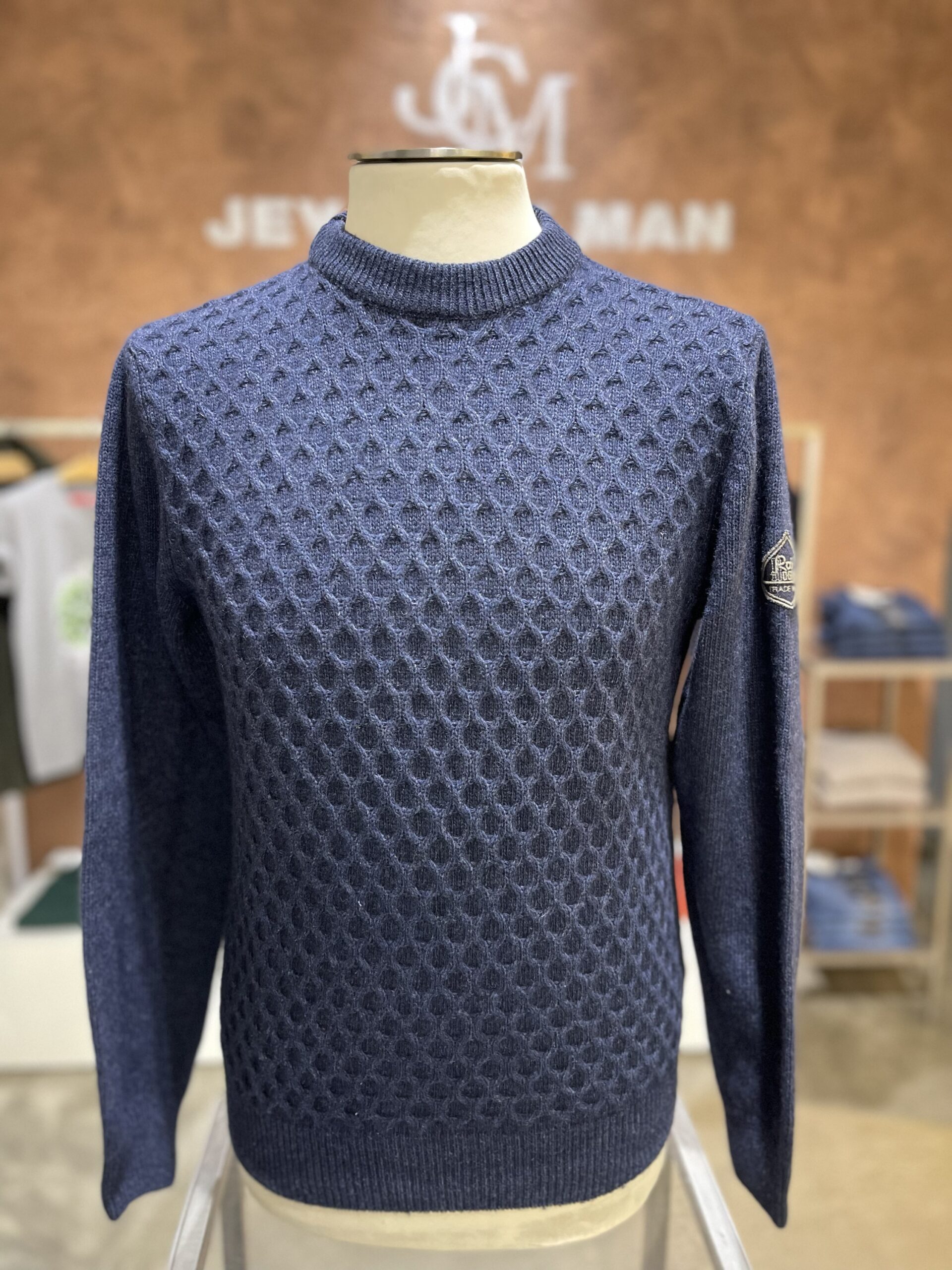 JCM Jey Coleman Maglia uomo girocollo misto lana e cashmere Roy Roger’s